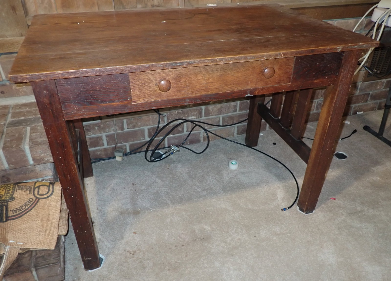 Mission Style Writing Desk: Apprx 25 1/2" x 41 1/2" x 29 1/4" tall. No in house shipping ! Bring help to load !