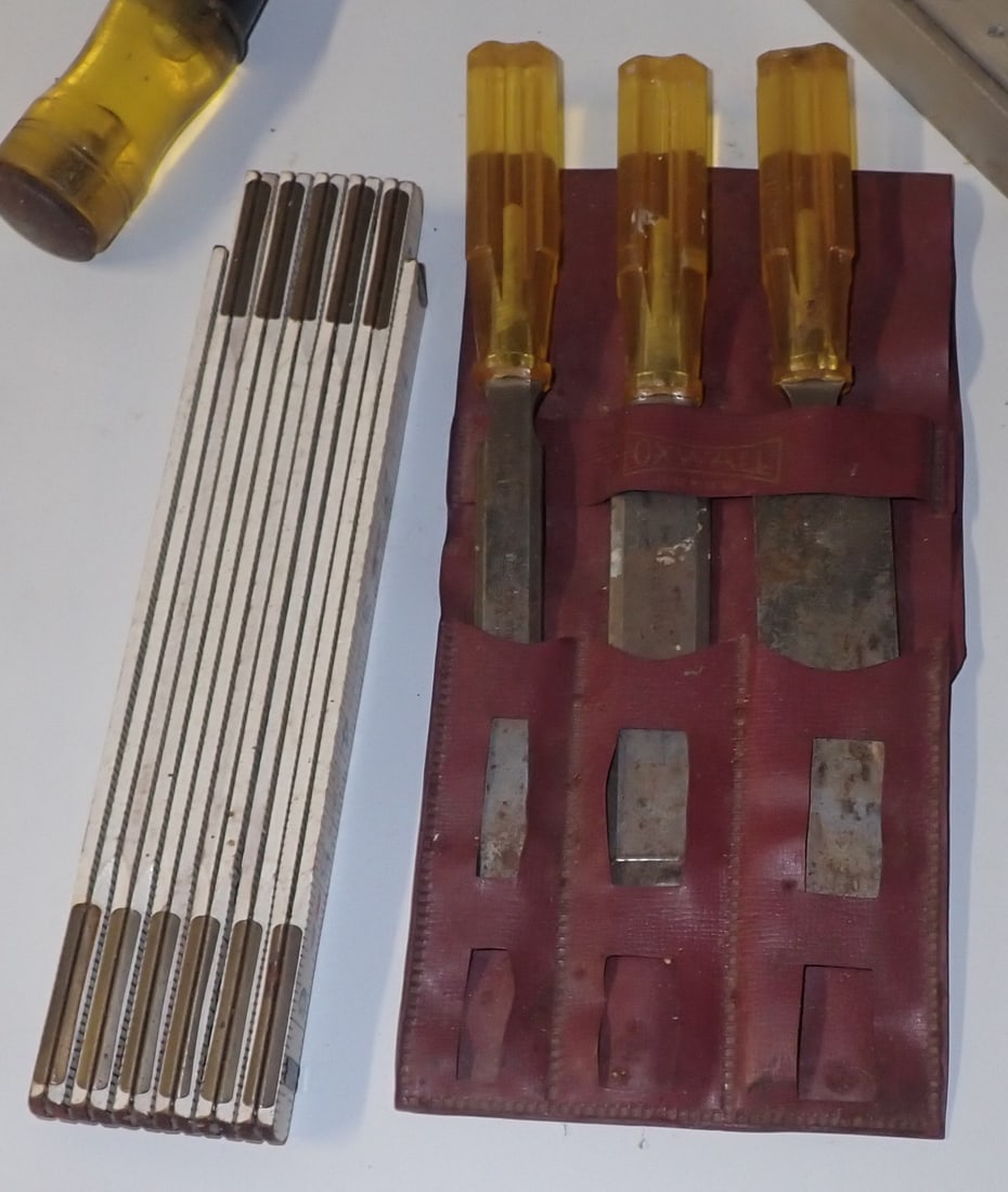 Chisels, Screwdrivers, Square, Stud Finder, Misc Tools - 3