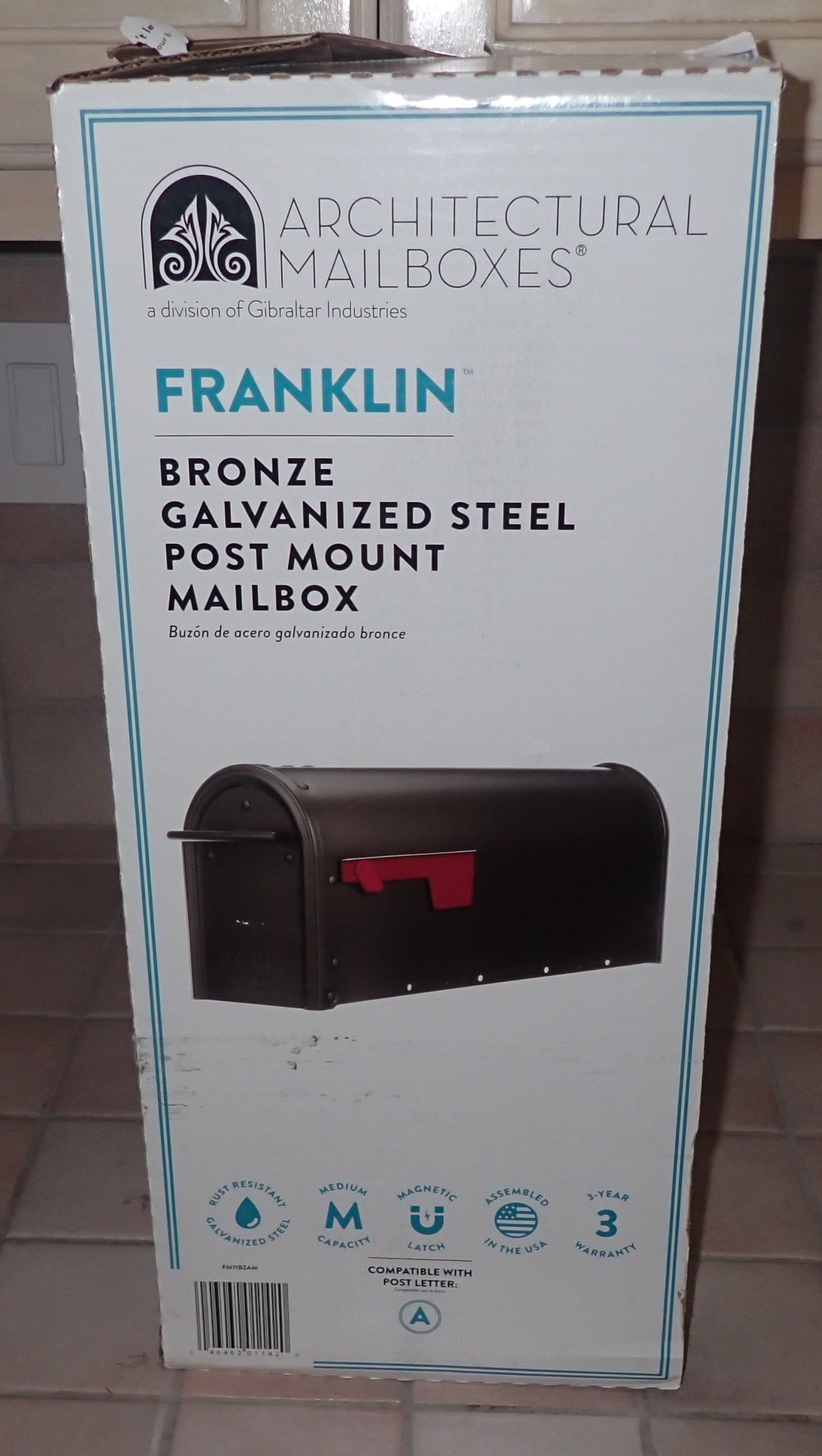 Franklin Bronze Galvanized Steel Mailbox: Shipping available