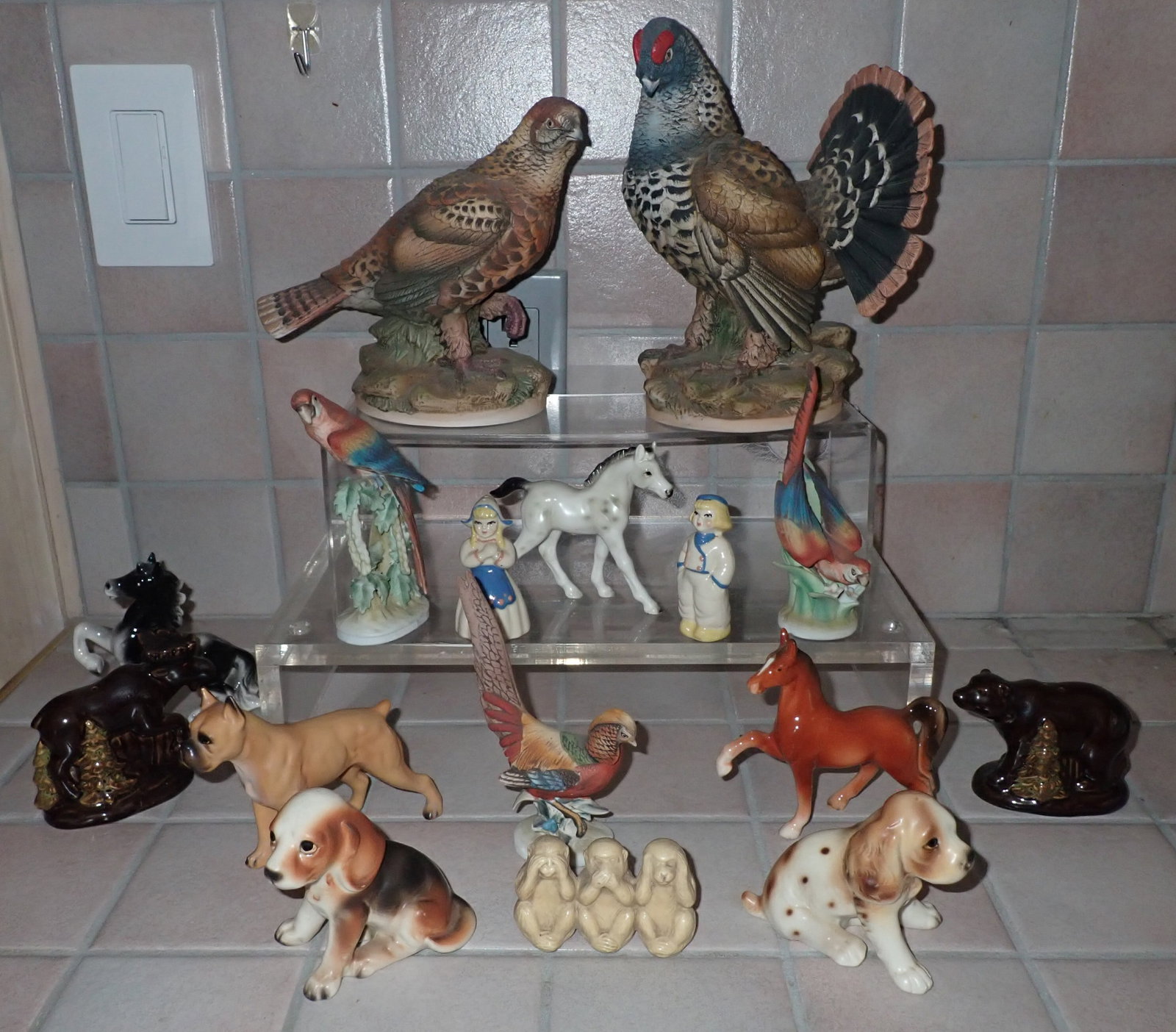 Knick Knacks, Figurines, S&P Shakers, Andrea Sadek Birds: Tallest is approx 8 1/2" tall. Shipping available ($25 handling charge, plus postage)