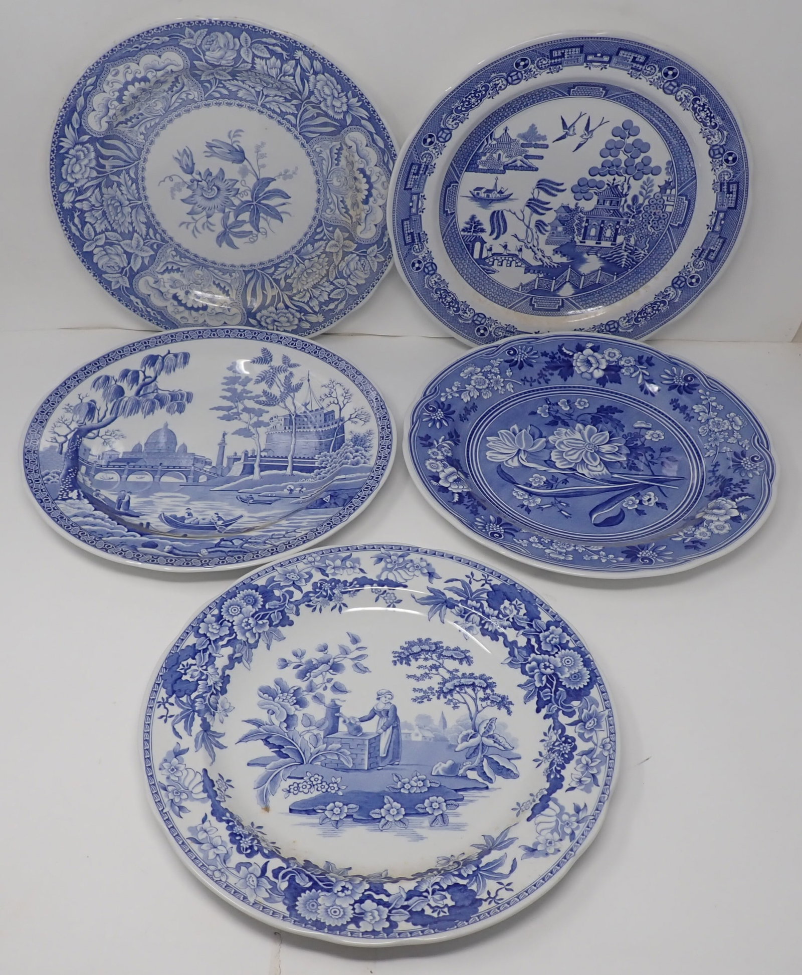 5 Spode Blue Room Collection Dinner Plates (1 of 6)
