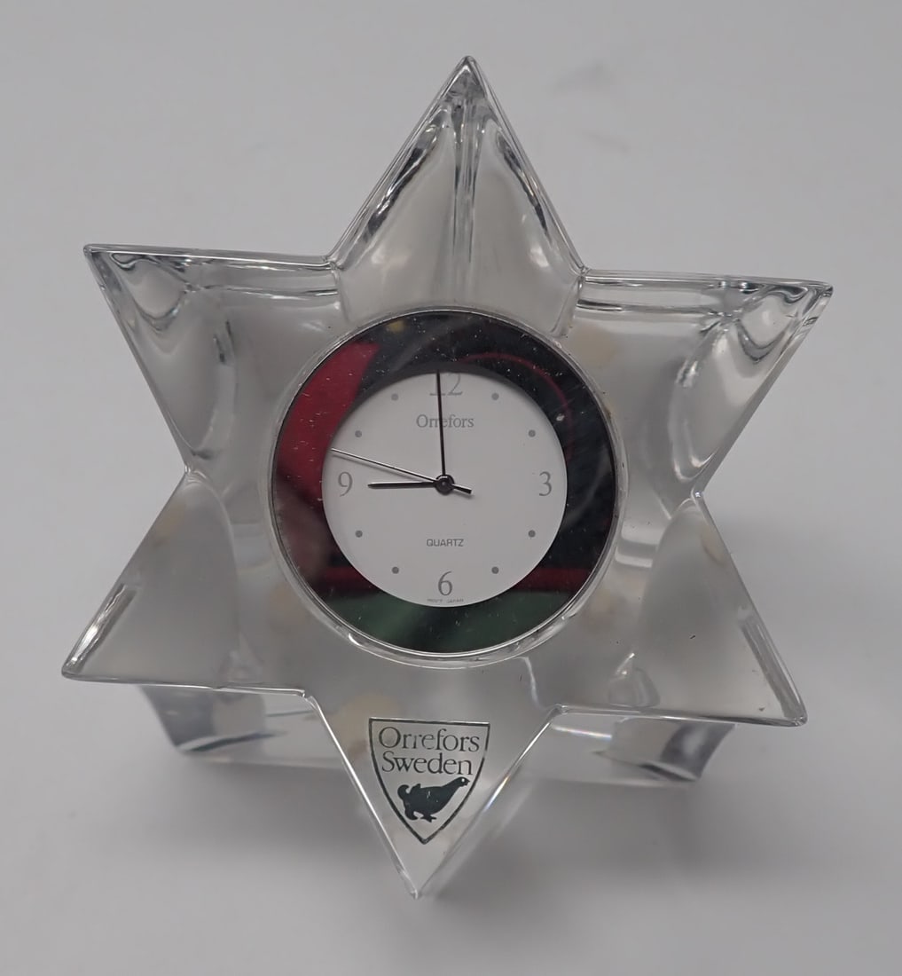 Orrefors Crystal Star Clock - 3