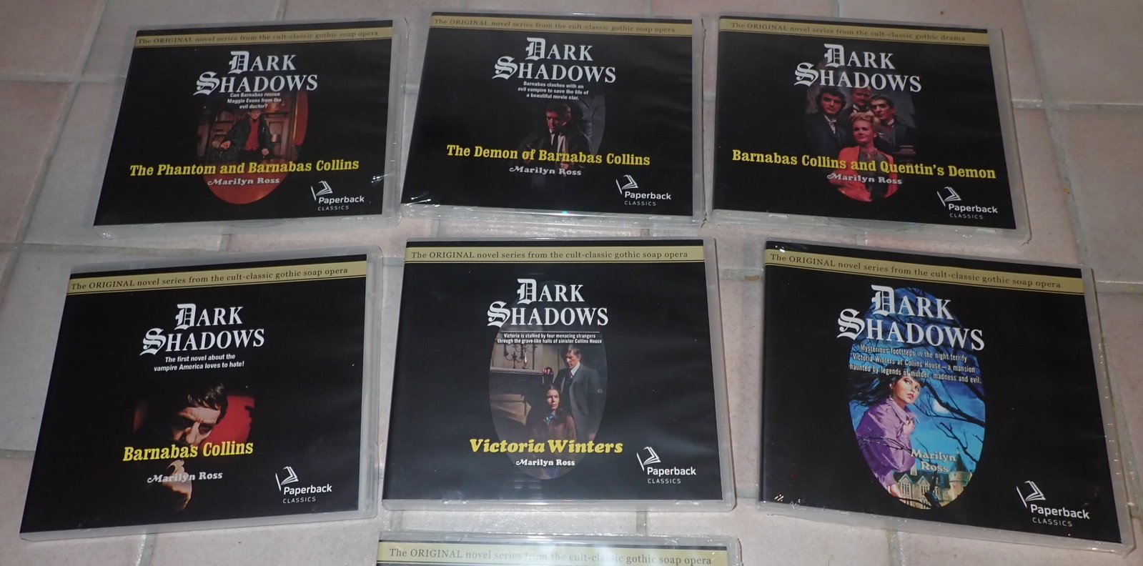 7 Dark Shadows Paperback Classics Sealed CD's - 2