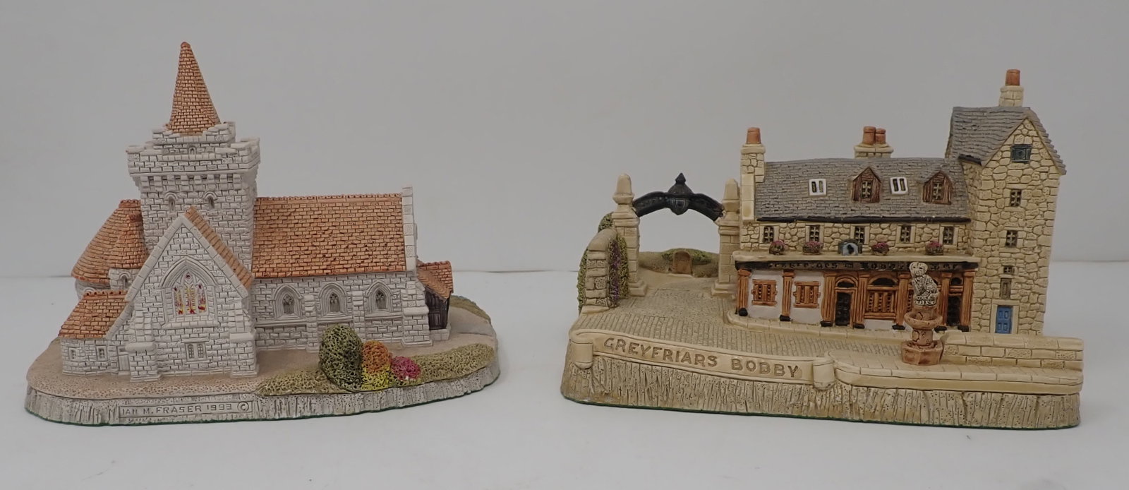 Greybriars Bobby & Ian Fraser Signed Crathie Church: Church is signed Ian Fraser and is approx 4 1/2" tall. Shipping available