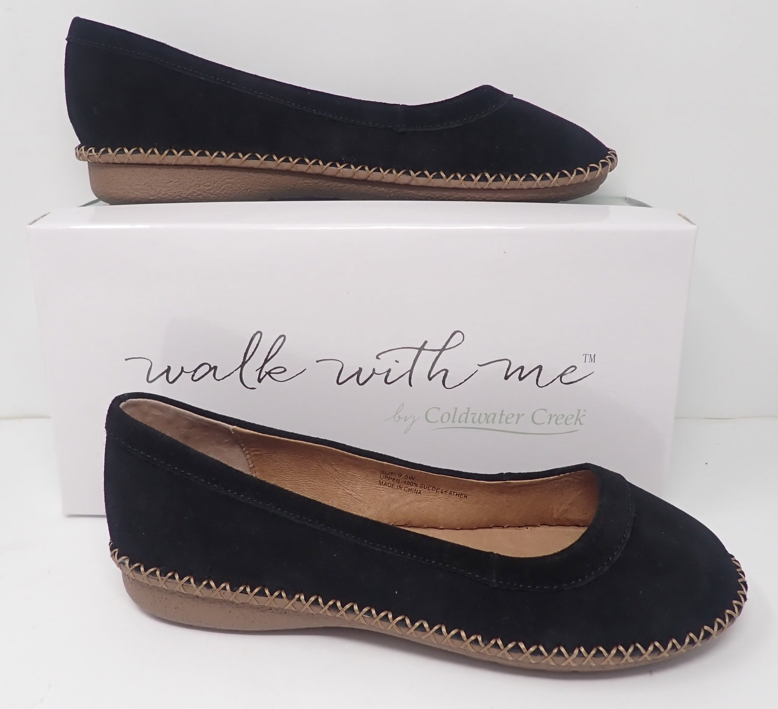 Coldwater Creek Kachina Black Suede Flats: Size 9 1/2 wide - Shipping available