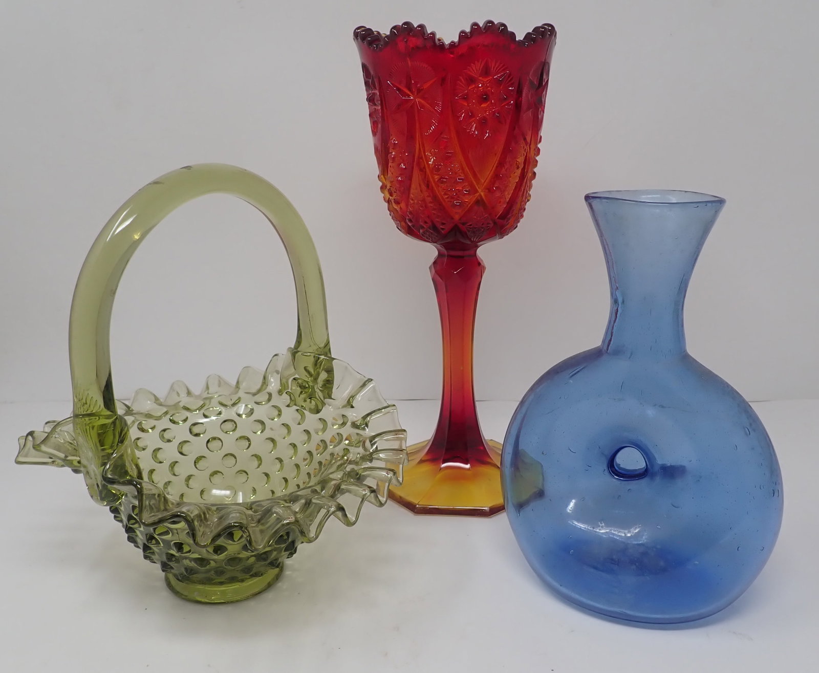 Amberina & Misc Glass: Tallest is approx 9 3/4" tall. Shipping available
