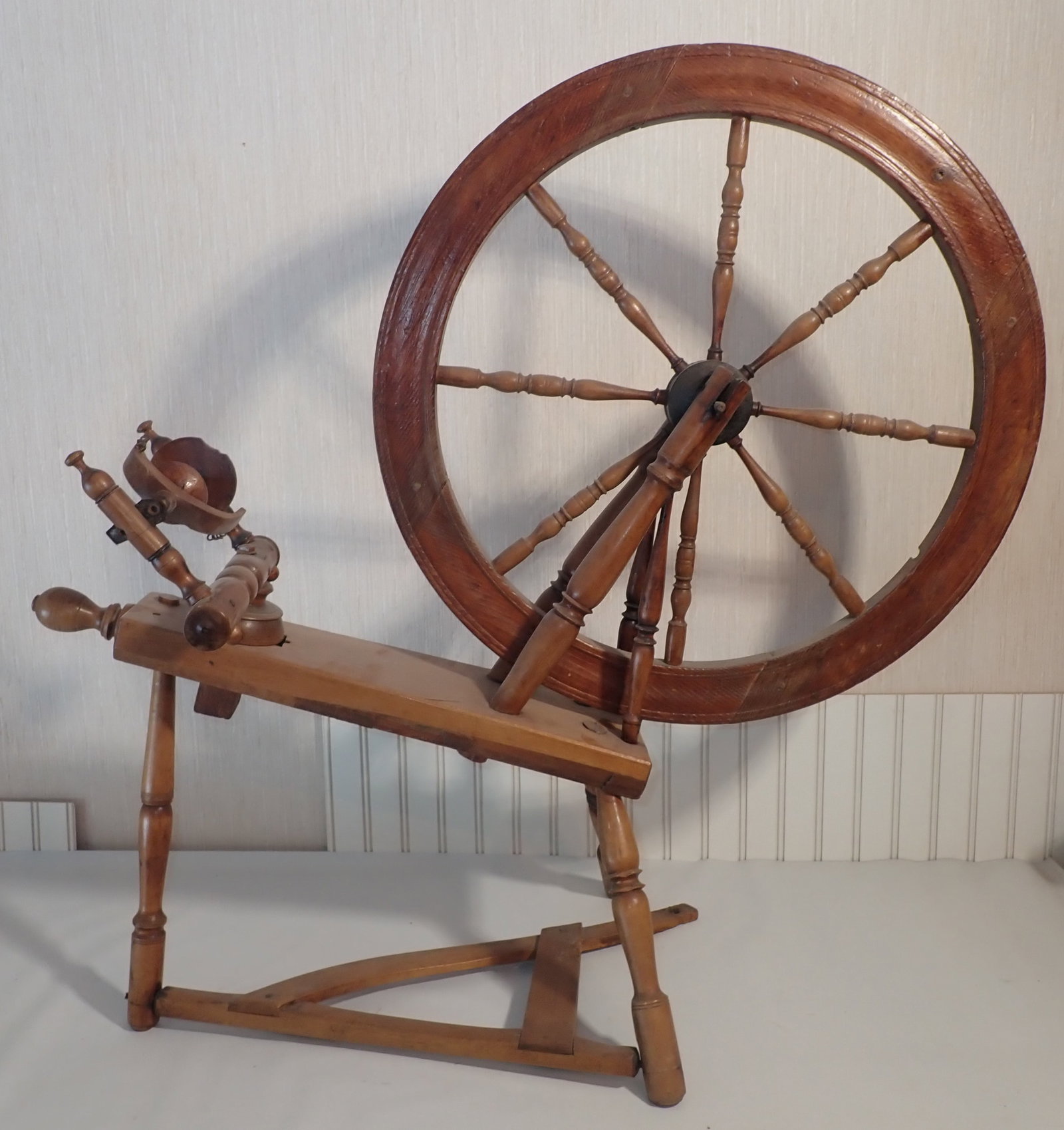 Spinning Wheel: Wheel is approx 26" in diameter and 38 1/2" tall. No in house shipping !