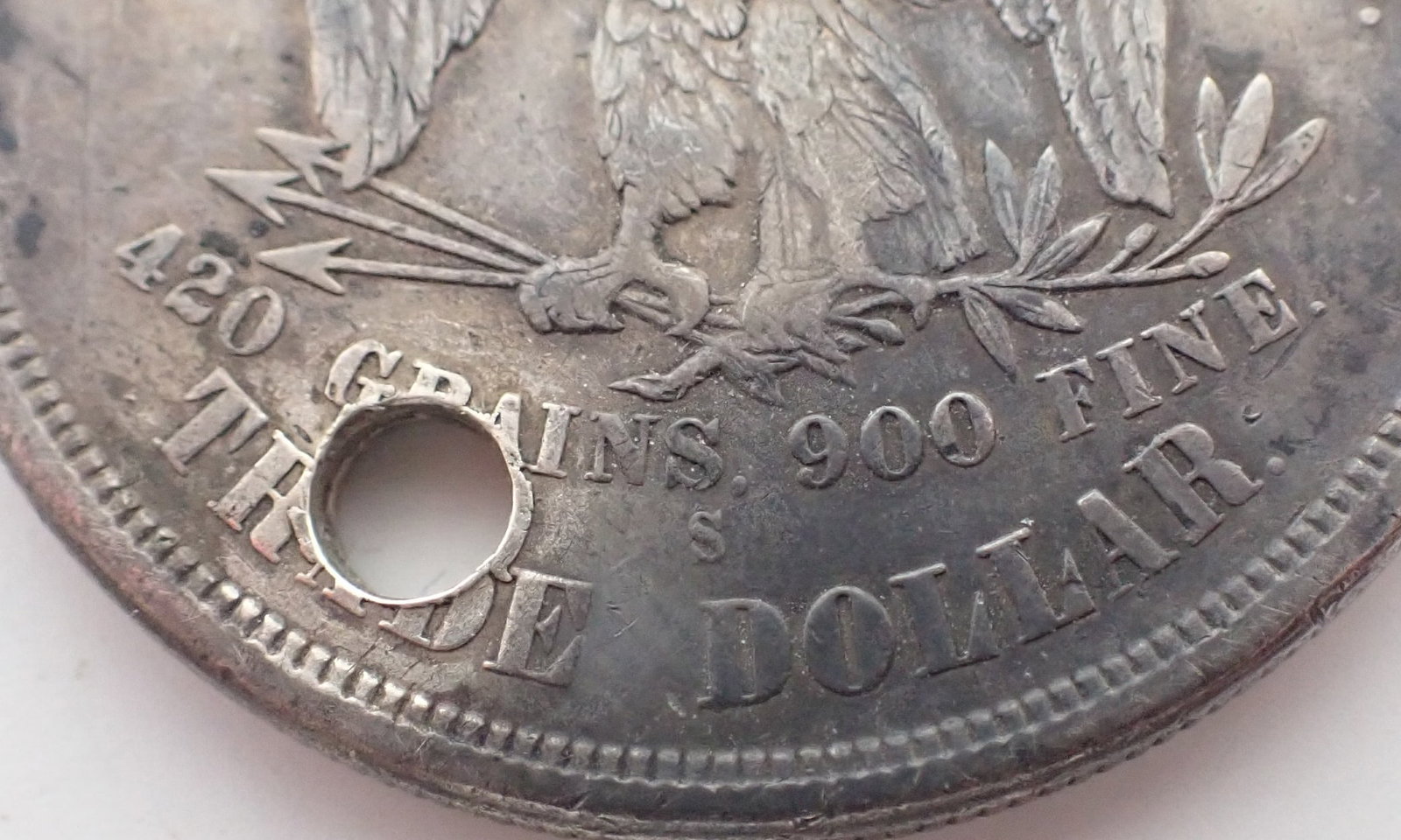1876 S Trade Dollar - 3