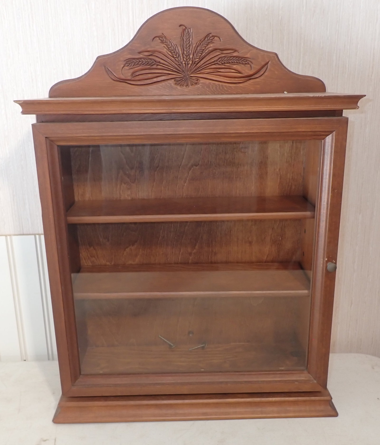 Wall Curio Shelf: Apprx 5 7/8" x 16 3/4" x 23 1/8" tall. No in house shipping !