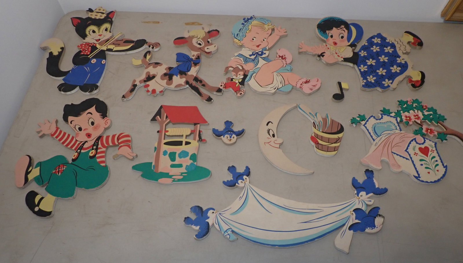 Dolly Toy Wall Pin Ups: Moon is approx 6 3/4" long. Shipping available ($20 handling charge, plus postage)