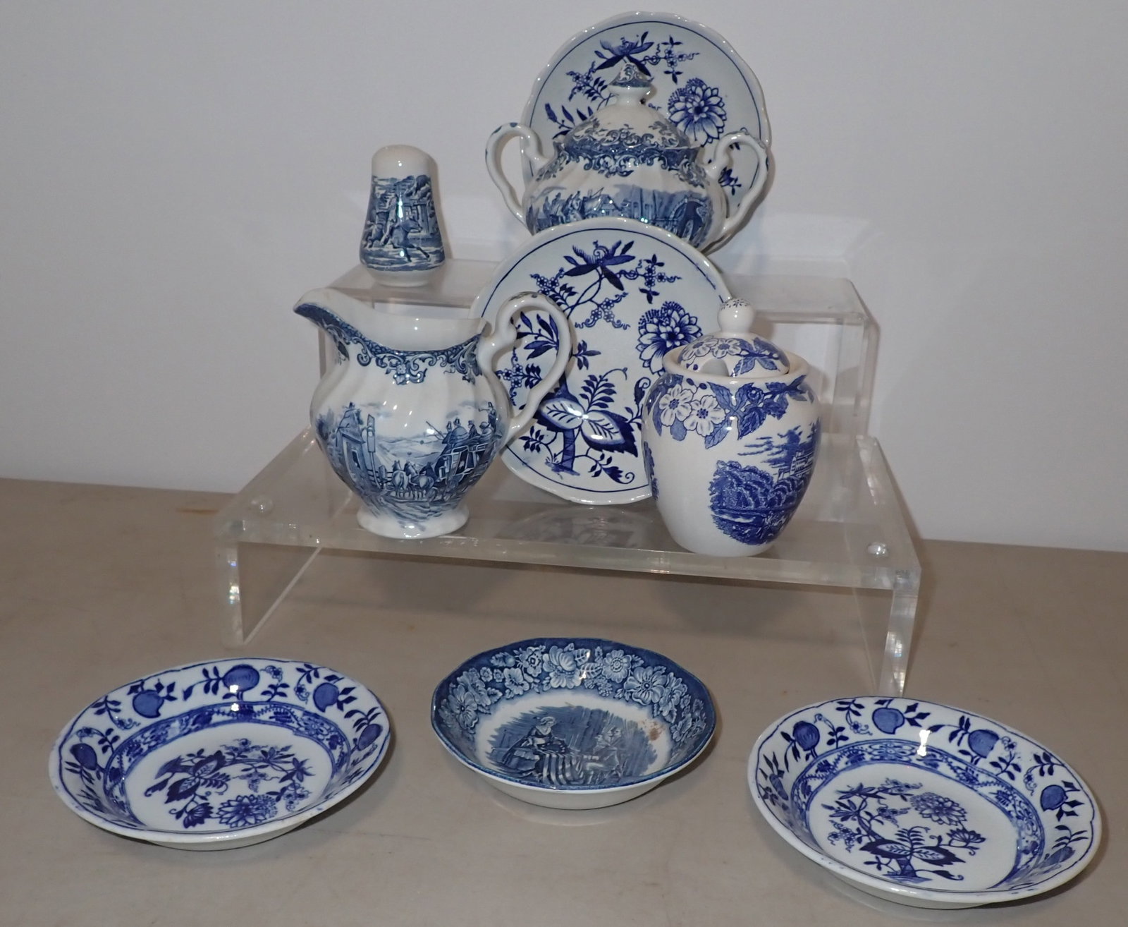 Liberty Blue , Meissen, & Misc: Pitcher is approx 4 3/4" tall. Shipping available ($25 handling charge, plus postage)
