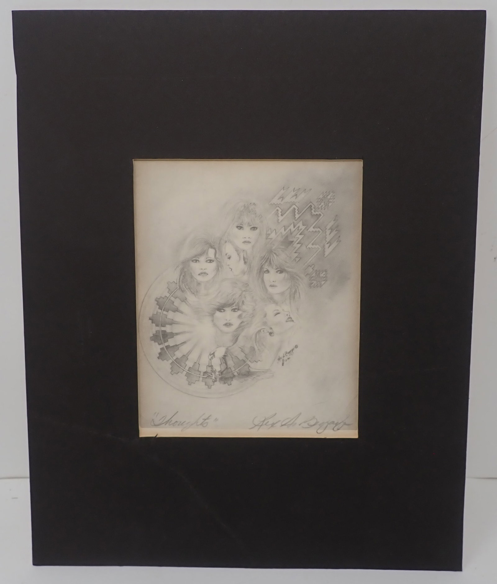 Signed Print Titled " Thoughts": Apprx 8" x 10". Shipping available