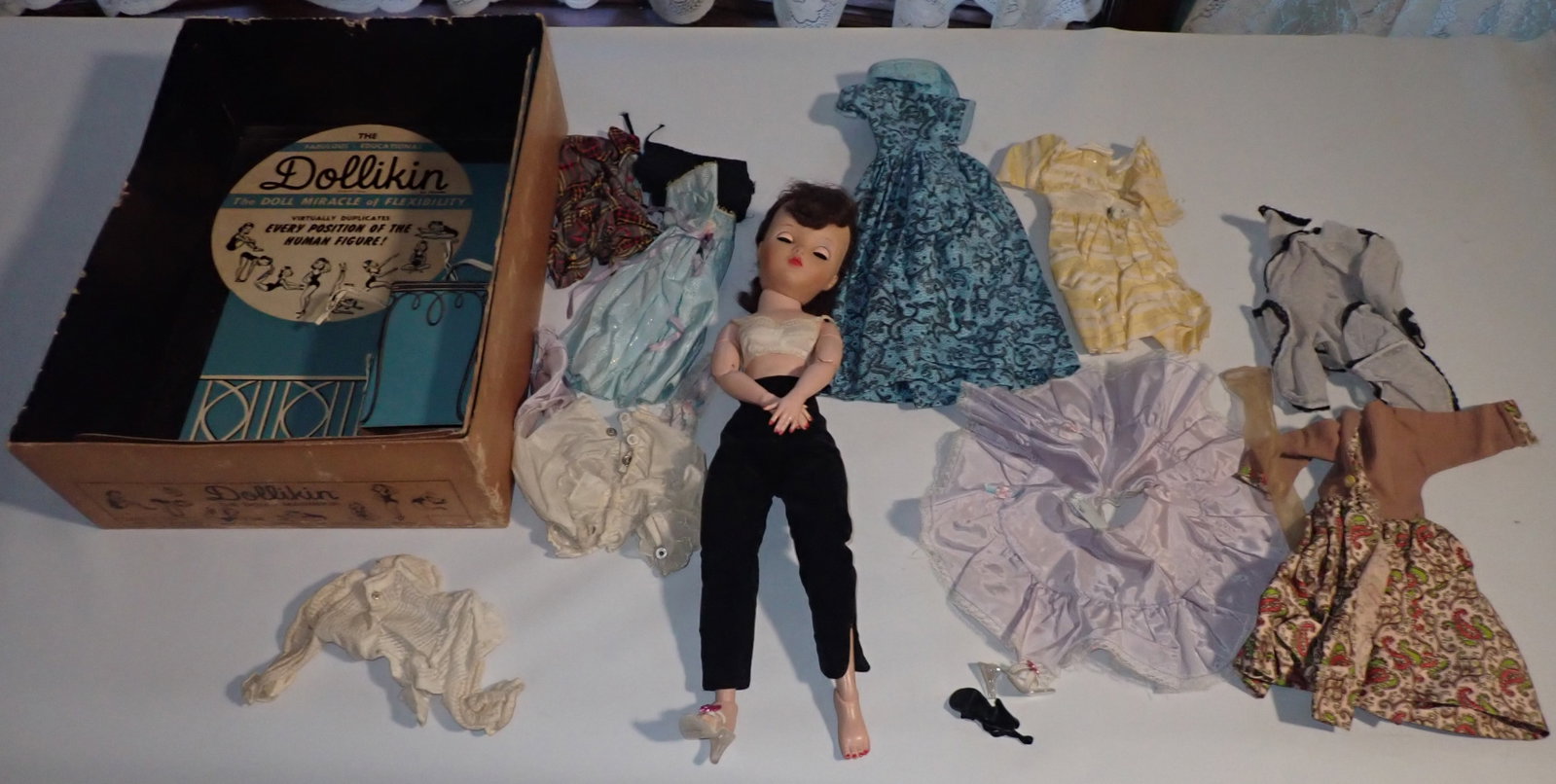 Uneeda Dollikin Mannekin Doll w/ Clothing: Apprx 18" doll. Shipping available
