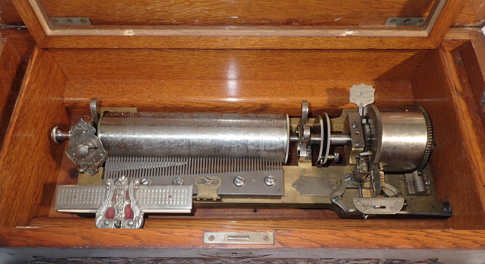 1890 Jacot's Swiss Cylinder Music Box - 6