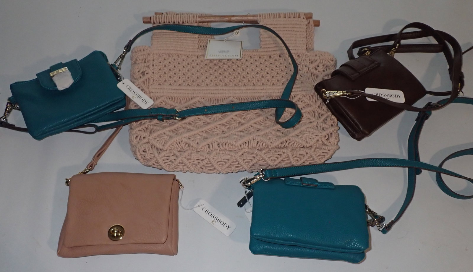 Crossbody Purse & Shiraleah Folding Clutch: Largest is apprx 14 1/2" x 13 3/4". Shipping available