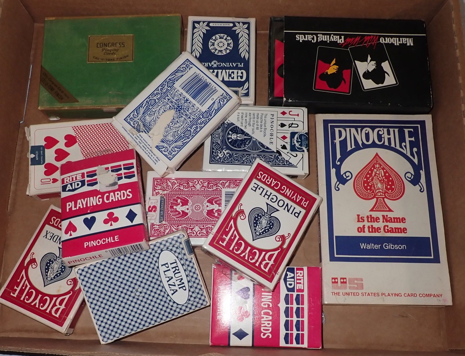 Playing Cards: We do not guarantee decks are complete. Congress ones in Green box are still sealed. Shipping available