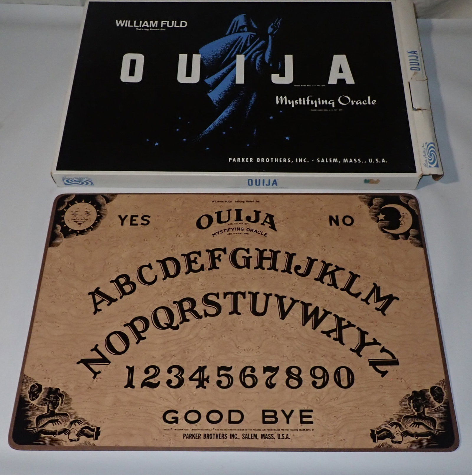 Parker Bros William Fuld Ouija Board Mystifying Oracle: Approx 15" x 22". Shipping available