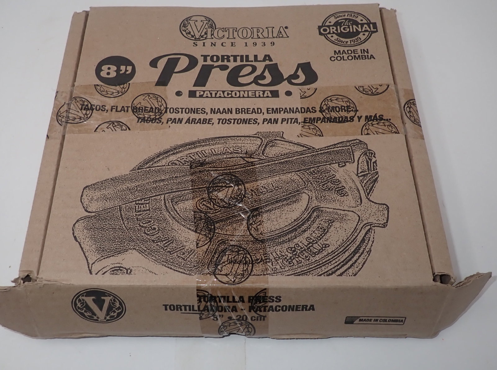 Victoria 8" Cast Iron Tortilla Press: Shipping available