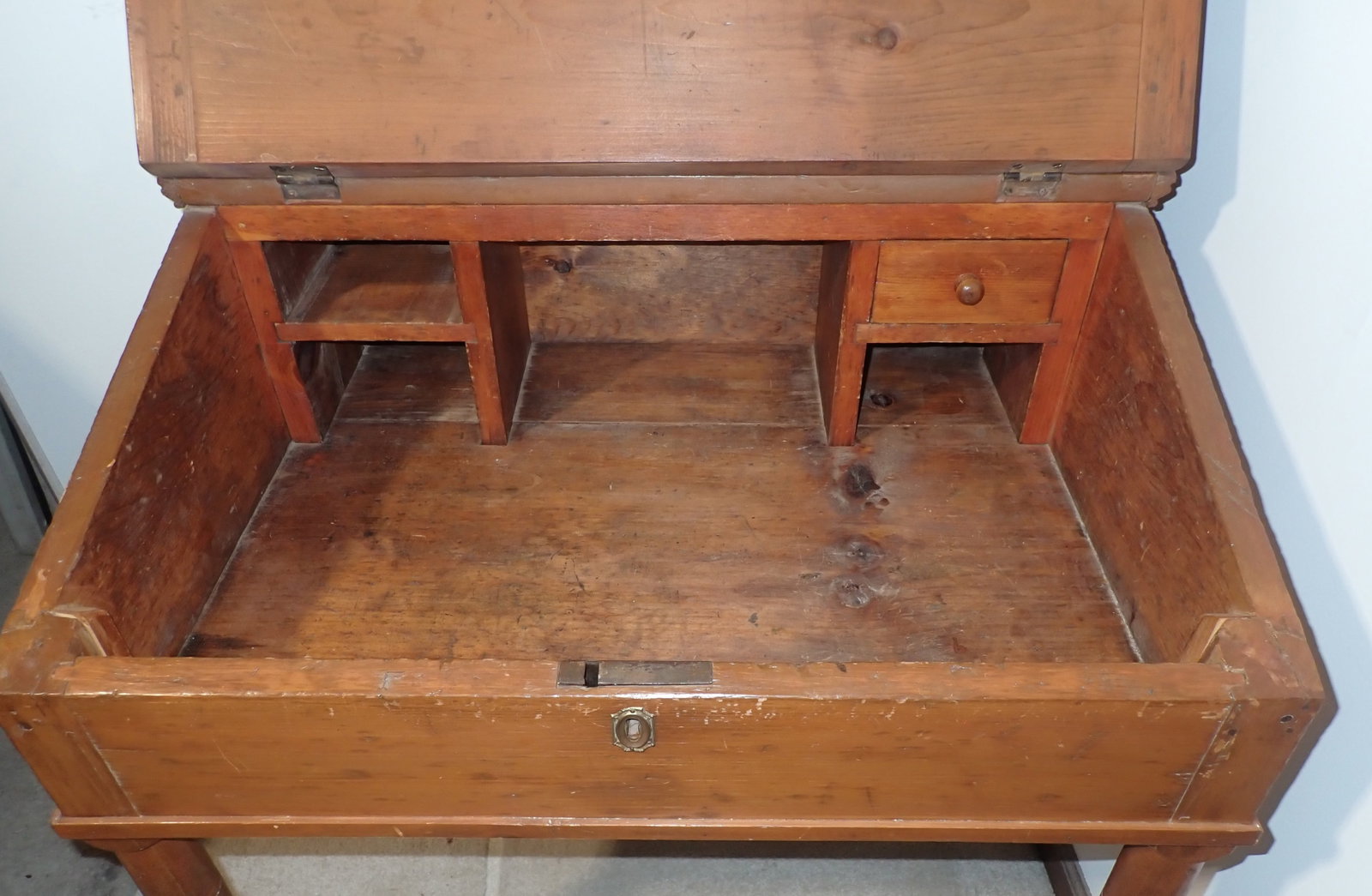 Primitive Slant Front Schoolmasters Desk - 5