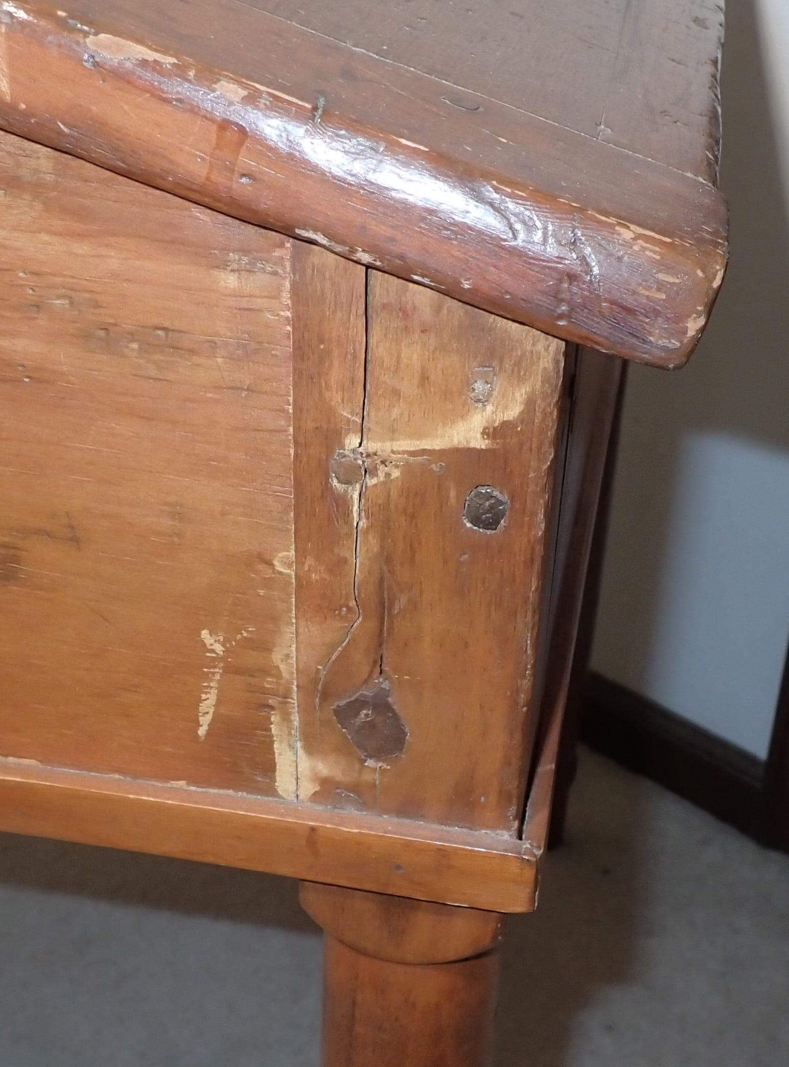Primitive Slant Front Schoolmasters Desk - 6