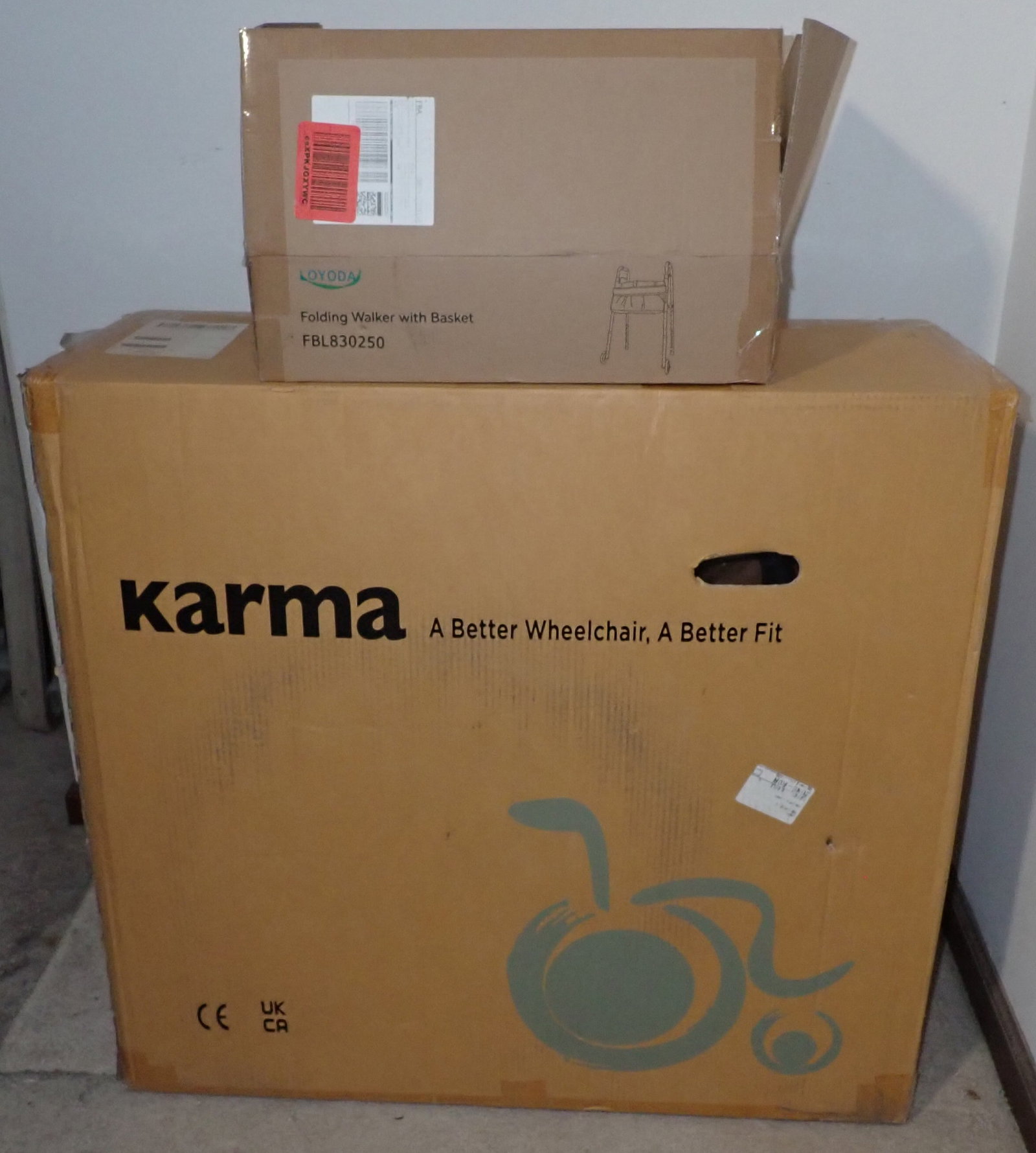 Karman Ergonomic Wheelchair& Loyod Folding Walker: NO in house shipping !
