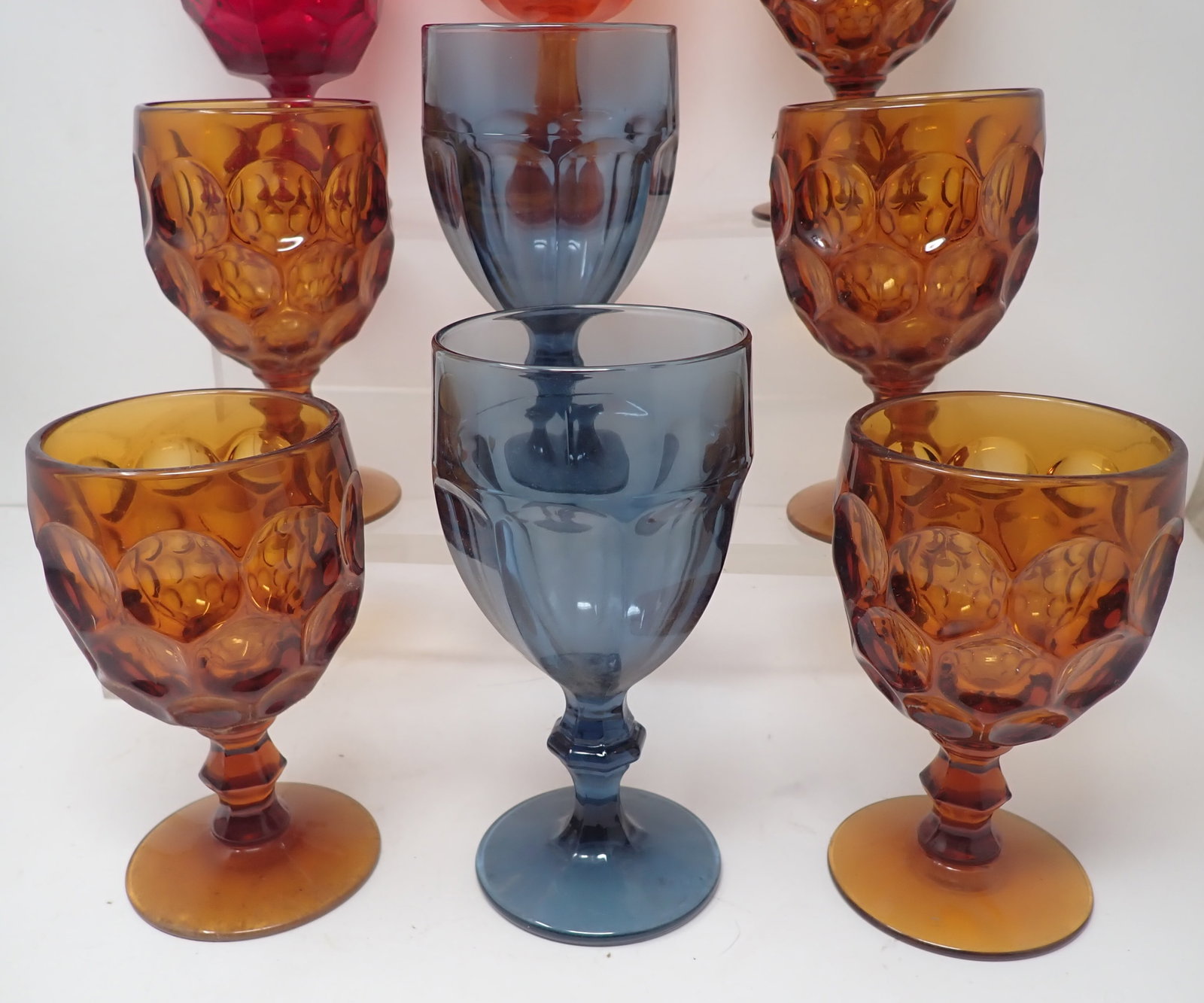 Colored Glass Goblets - 3