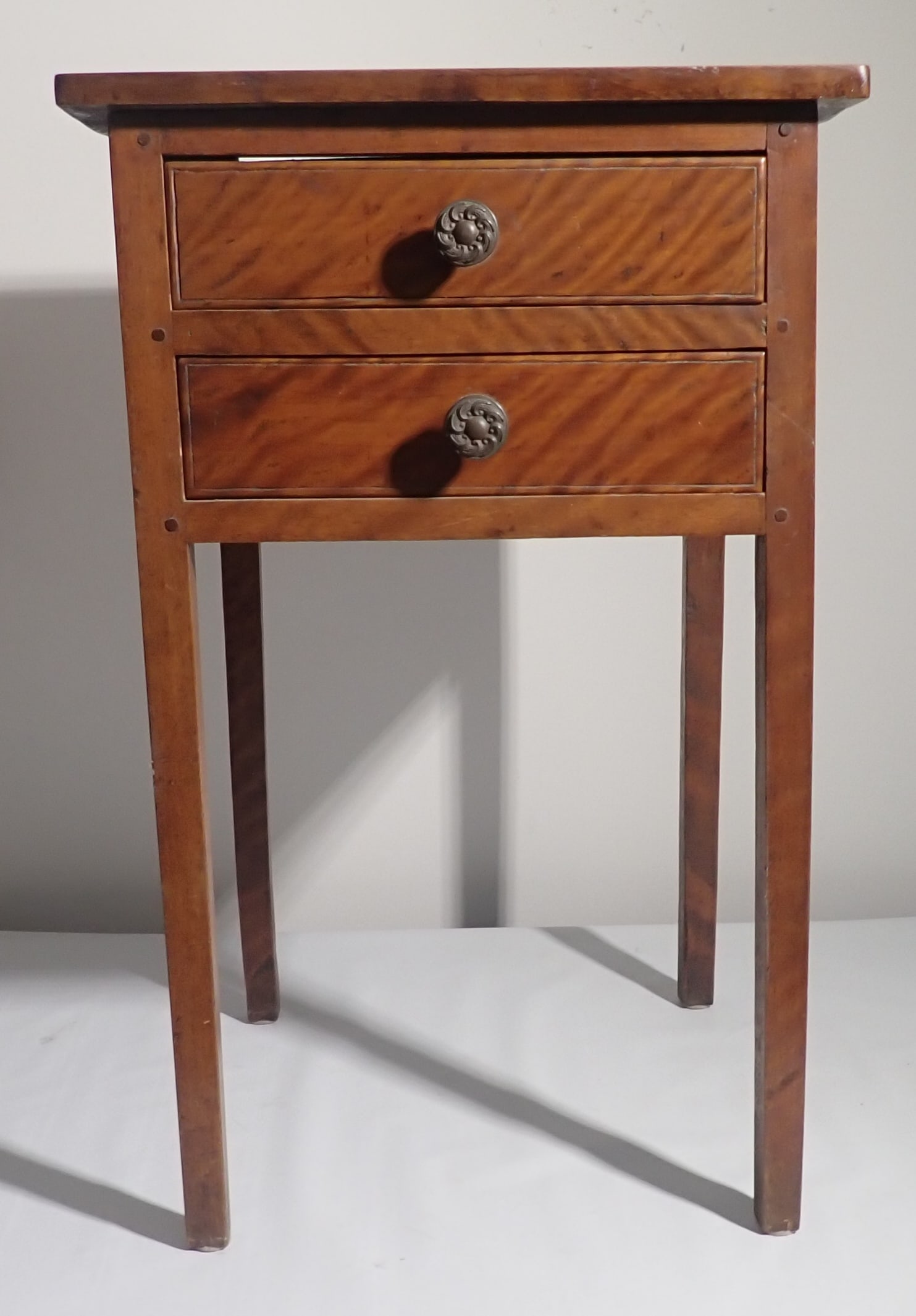 Early Two Drawer Stand: Approx 16 7/8" x 18 1/4" x 28 3/4" tall. No in house shipping !