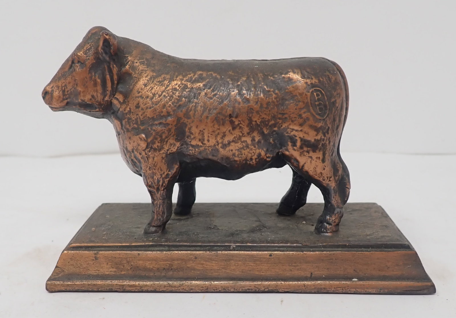 Bull Sculpture in Bromze Finish: Apprx 2" x 4 1/4" x 3" tall. Shipping available