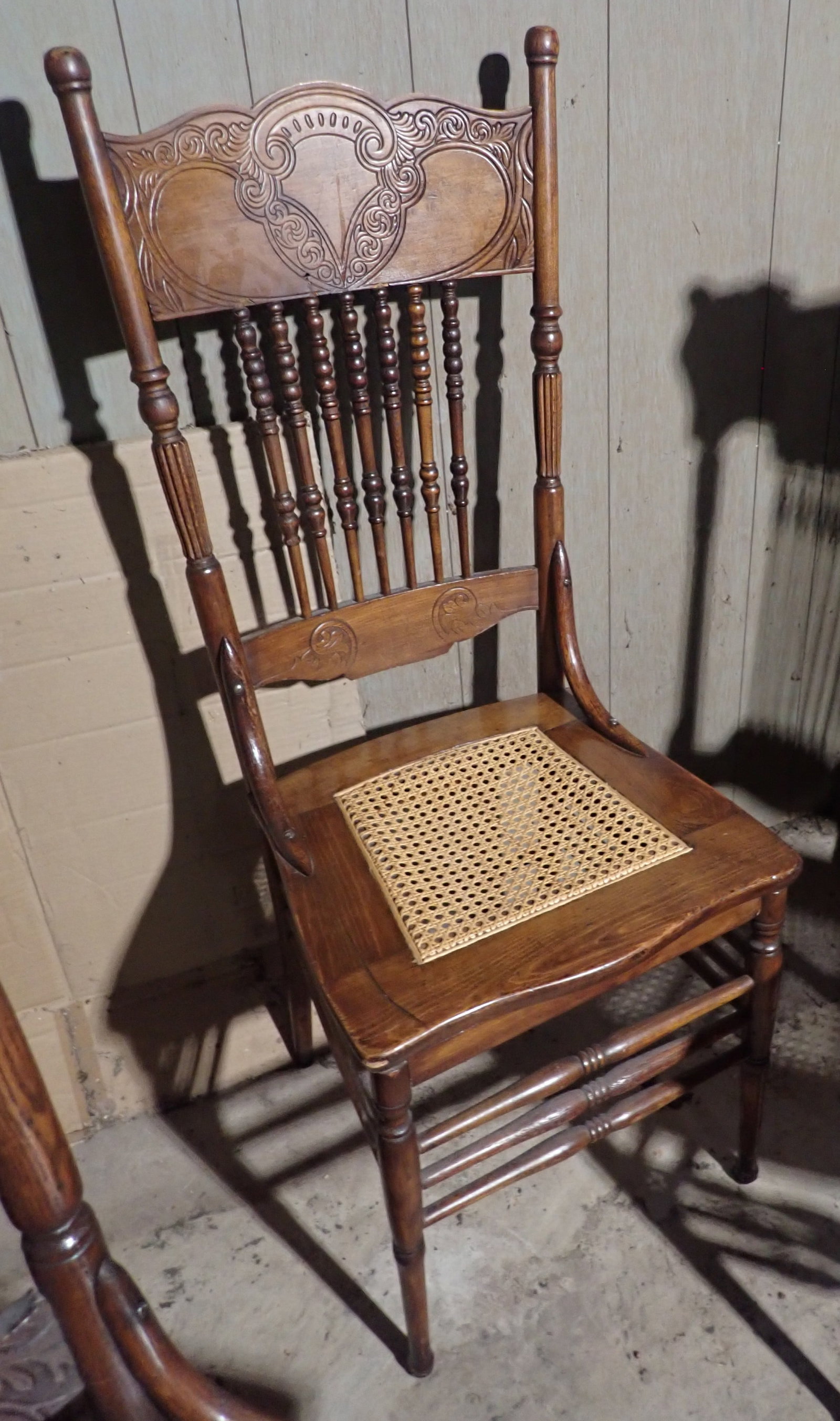 4 Pressed Back Chairs - 4