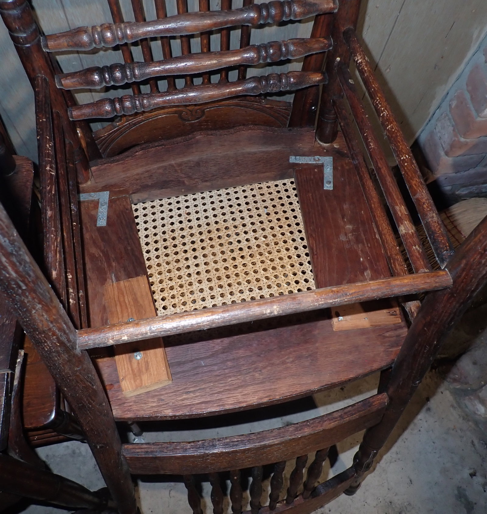4 Pressed Back Chairs - 8