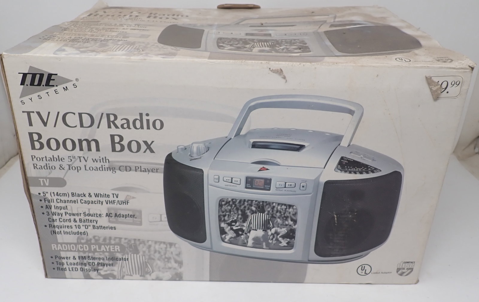 T.D.E TV/CD/Radio Boom Box