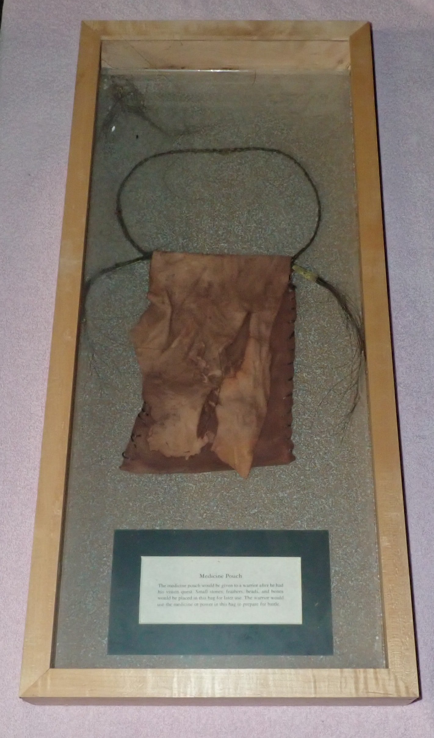Native American Indian Medicine Pouch: Pouch is apprx 5" x 8 1/2". Case is approx 11 1/4" x 25 1/4". No in house shipping !