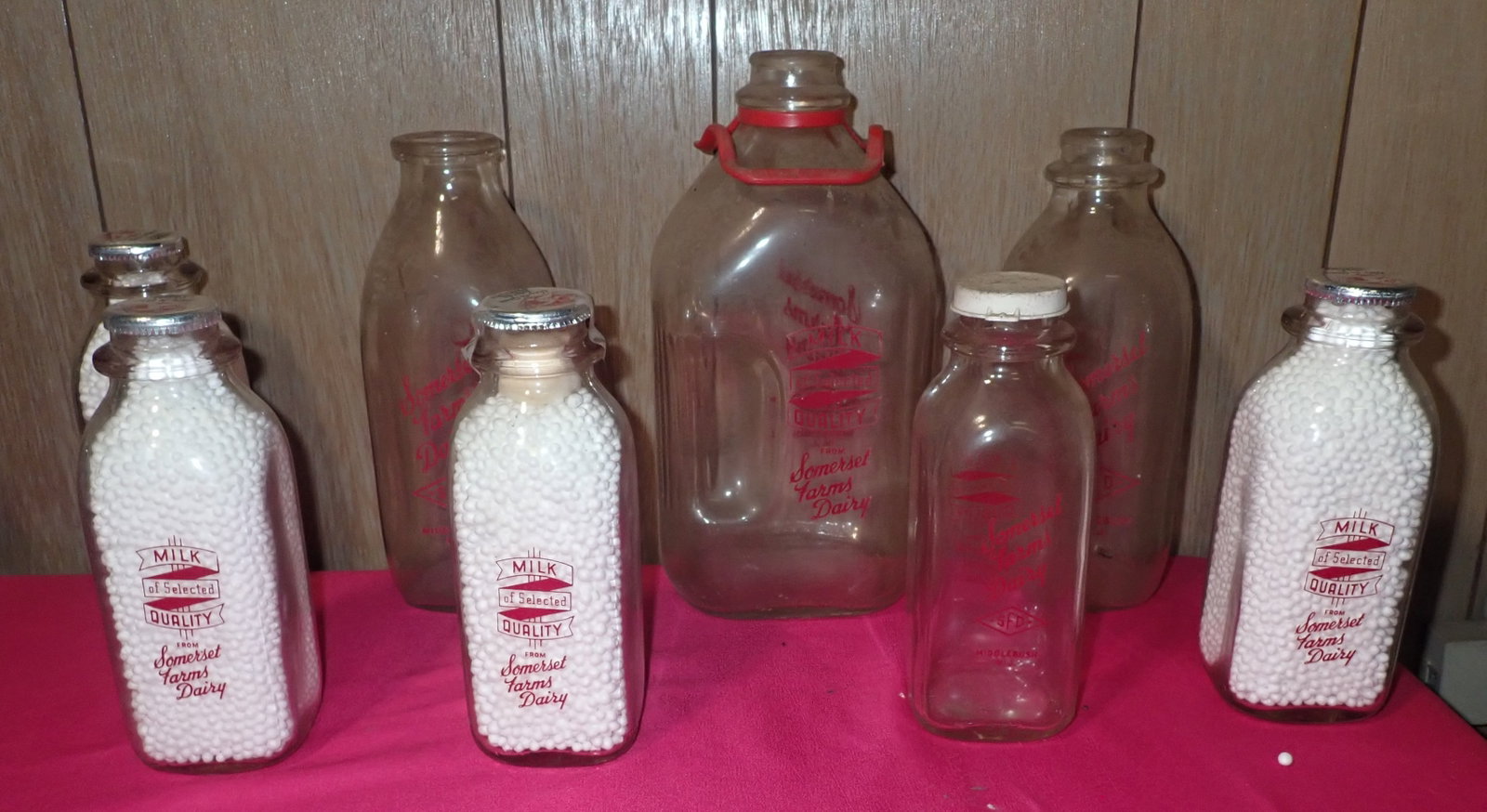Somerset Farms Middlebush NJ Milk Bottles: Shipping available ($20 handling charge, plus postage)