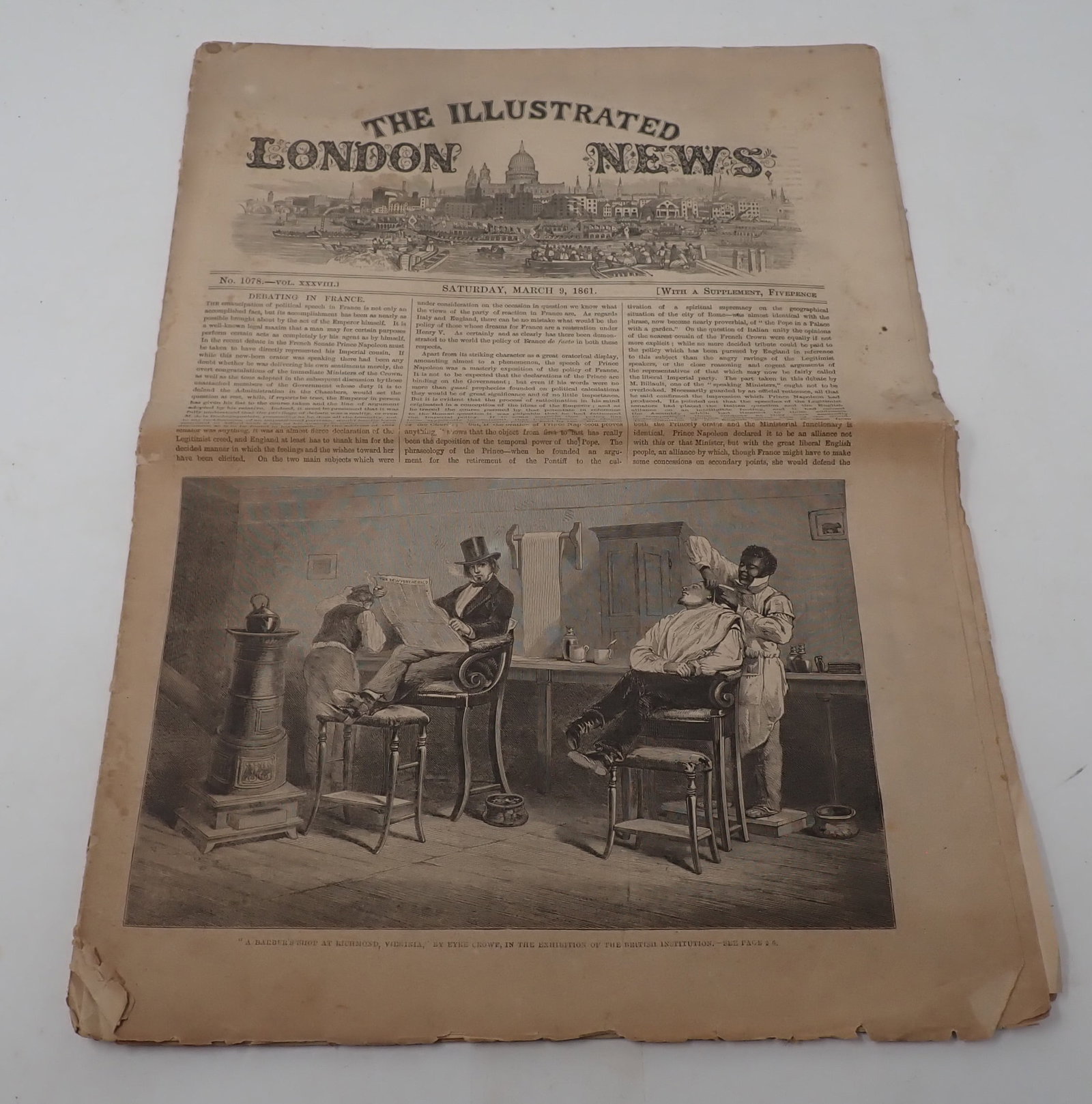 1861 London Illustrated News: Shipping available