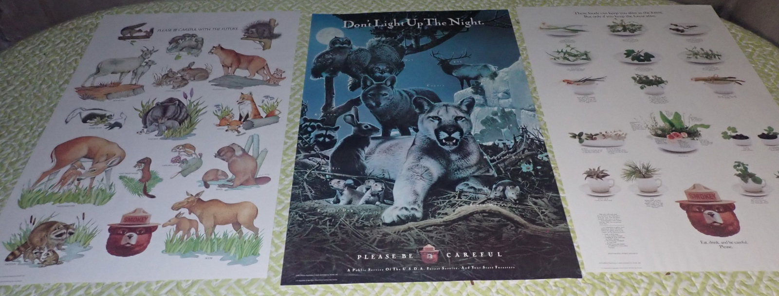 15 Smokey The Bear Dept of Agriculture Posters: Apprx 20" x 30". Shipping available