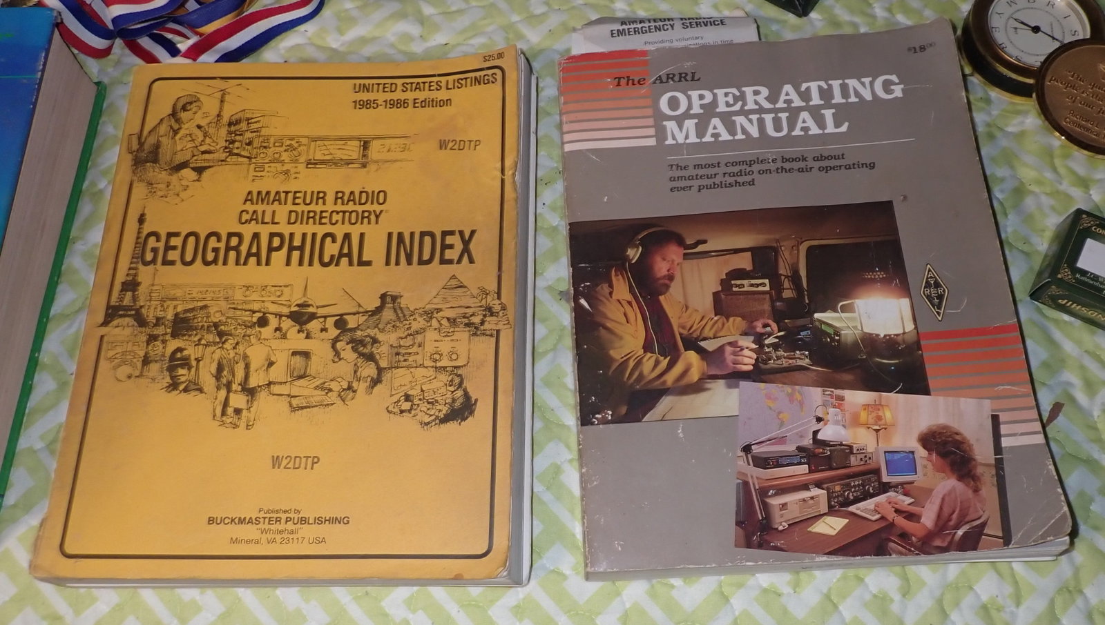 Brass Table Lamp & Misc Items - 7