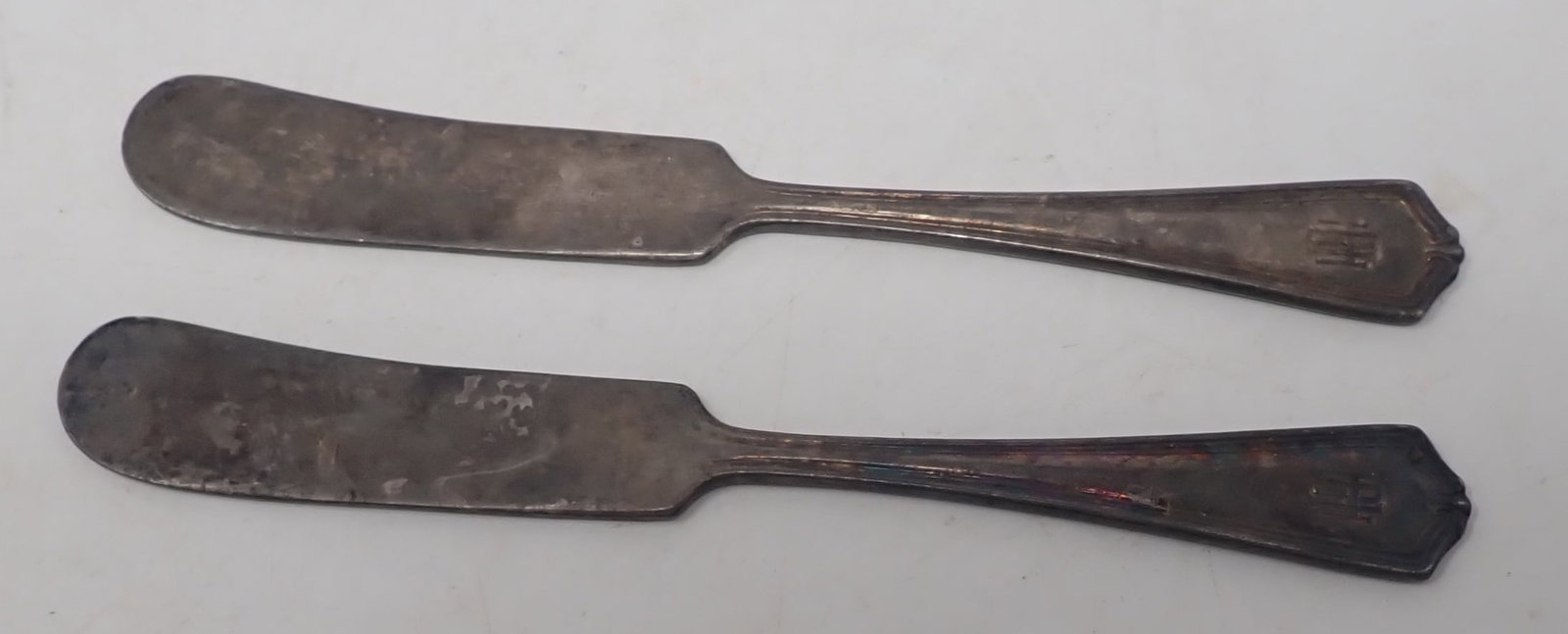 2 Beth Israel Hospital Butter Knives: Approx 5 7/8" long. Shipping available