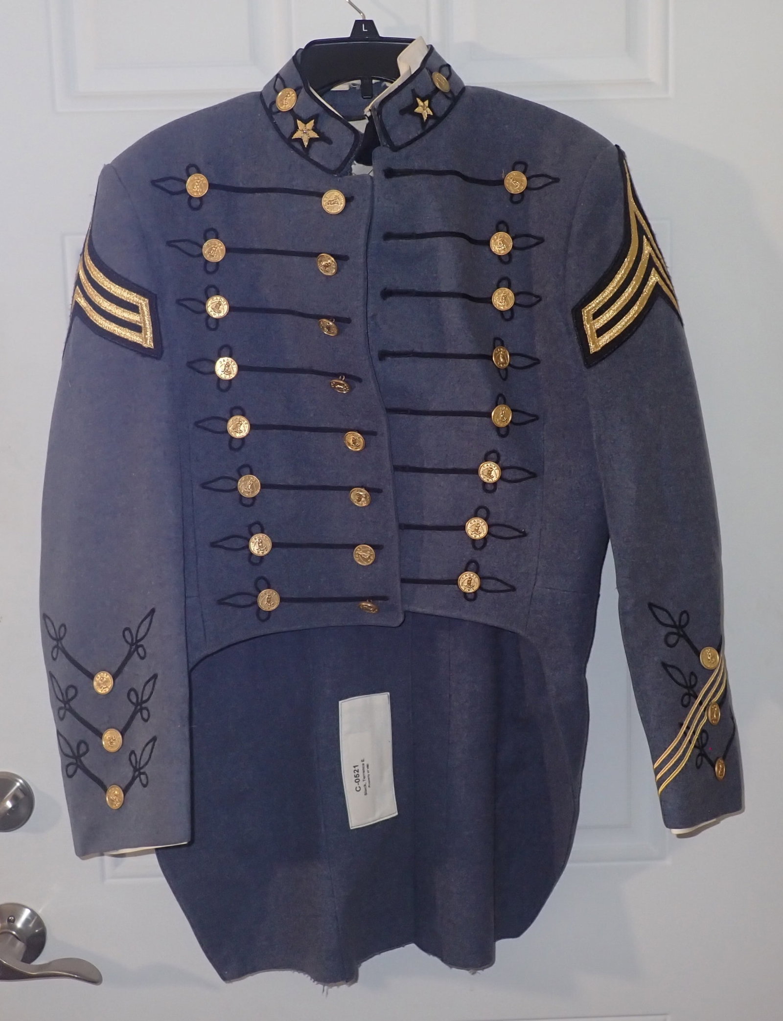 Flying Cross Virginia Military Academy Cadet Coat: Apprx 17" pit to pit and 34 1/2" long. Shipping available