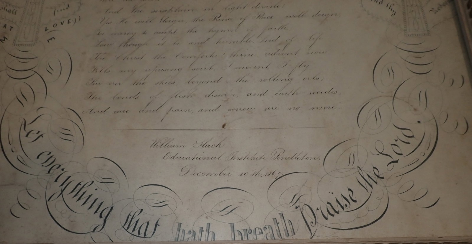 1867 Educational Institute Pendleton Religious Script - 5