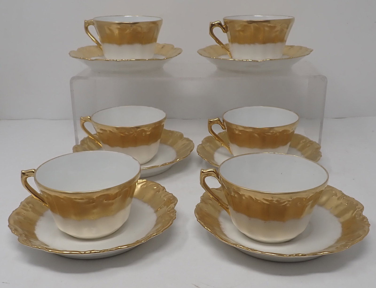 6 LS&S Limoges Cups & Saucers: Saucers are approx 5 3/4" in diameter. Shipping available