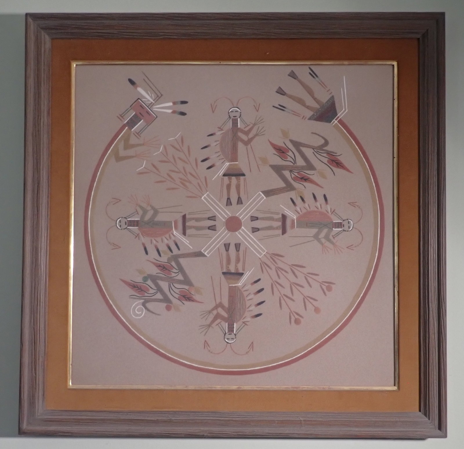 Navajo Sand Art Painting: Approx 30 1/2" x 30 1/2". No in house shipping !