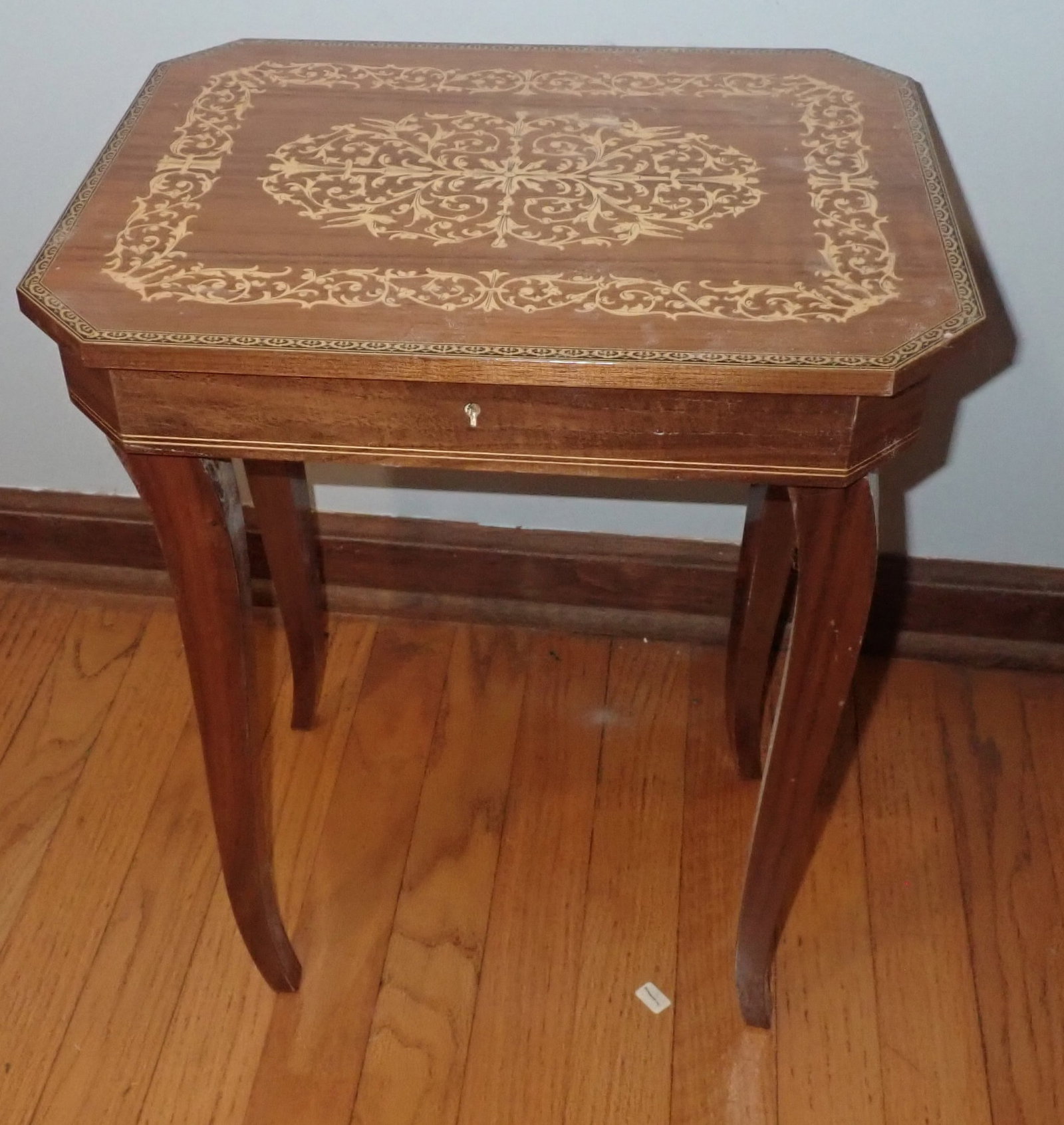 Italian Musical Jewelry Stand: Apprx 11 3/4" x 14 3/4" x 18 3/8" tall. No in house shipping !