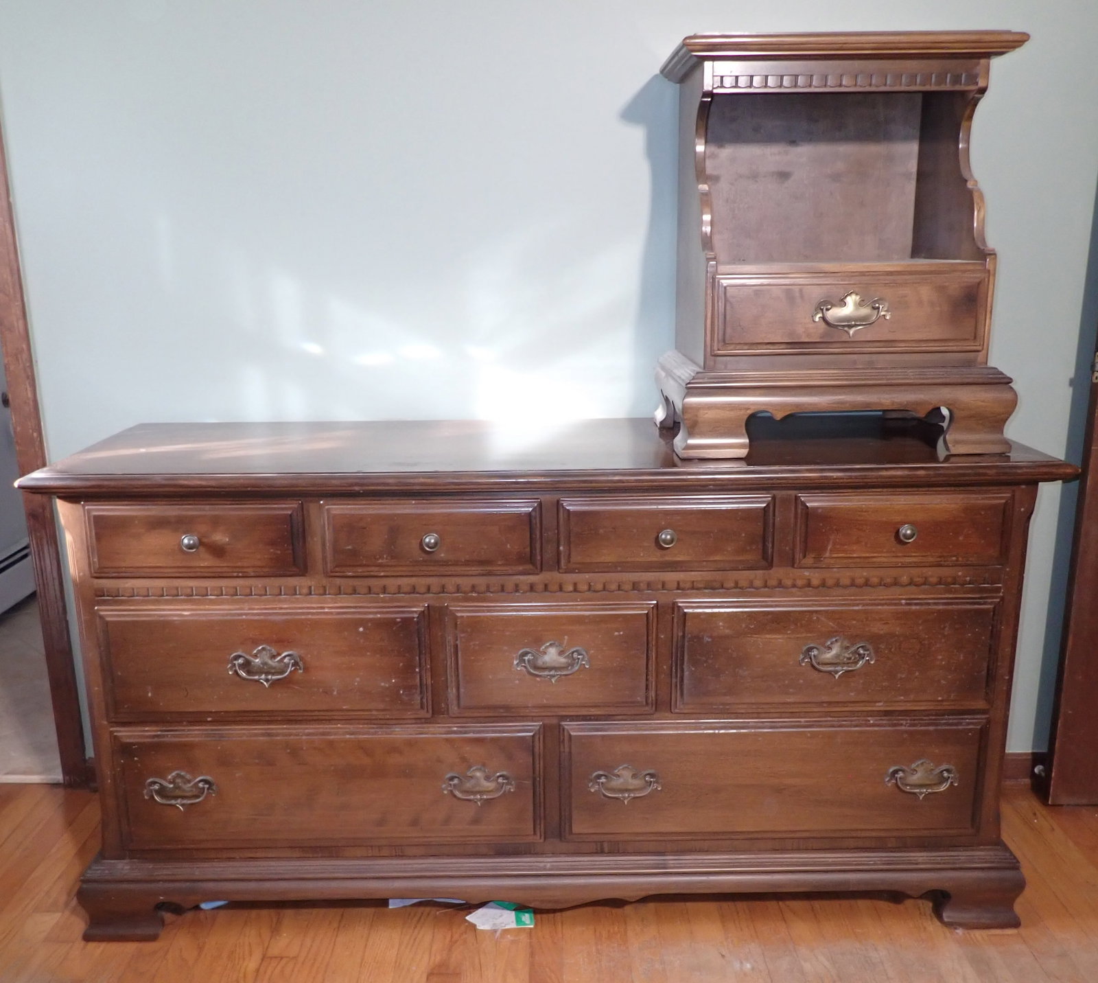 Ethan Allen Dresser, High Chest, & Night Stand: Dresser is apprx 21" x 66" x 33" tall. High Chest is apprx 20" x 40" x 55" tall. No in house shipping ! Bring proper help to remove.