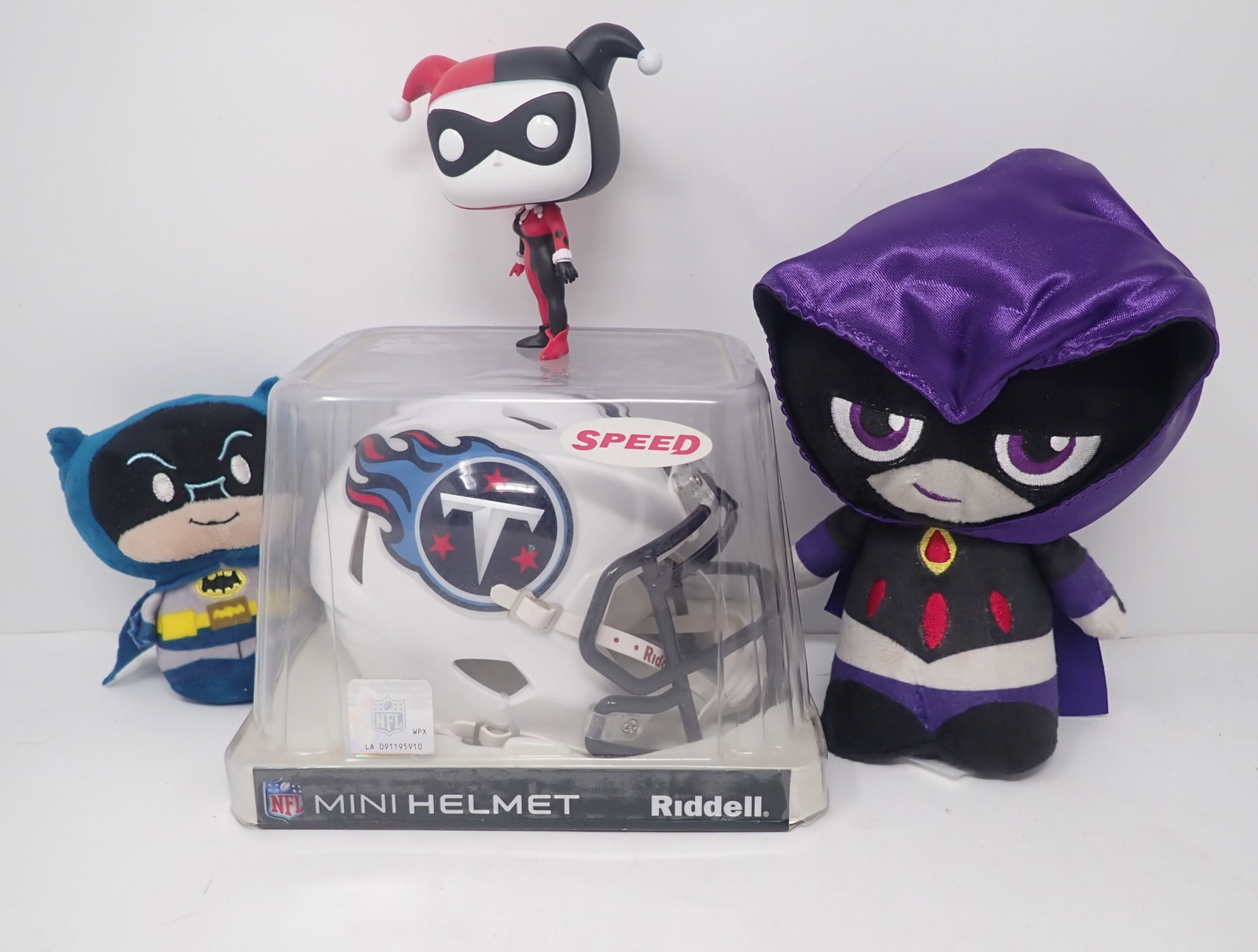 Funko Plushies, Pop Batman, Titans NFL Mini Helmet: Tallest is apprx 7 1/2". Shipping available