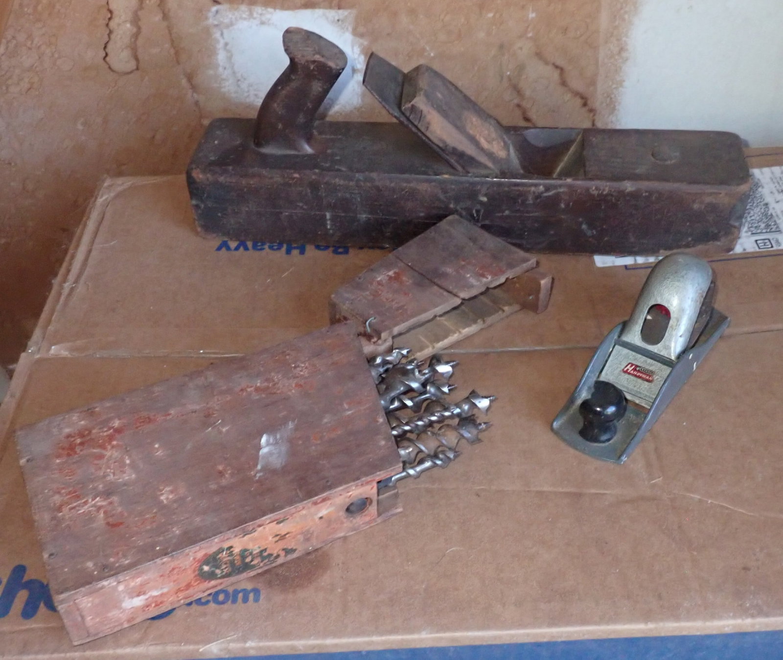 Wood Block Plane, Stanley Handyman, & Augers (1 of 6)