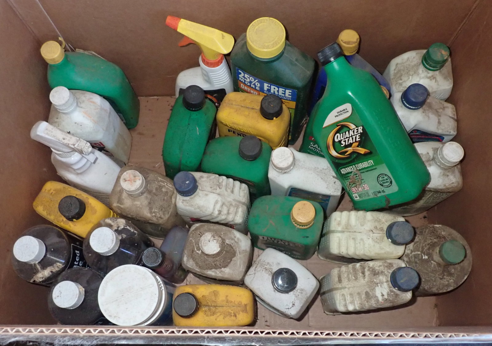 Oils, Antifreeze, Windshield Washer Fluid: Only one oil is still sealed. I opened up one and it was drain oil. Take what you want and leave the rest. No in house shipping !