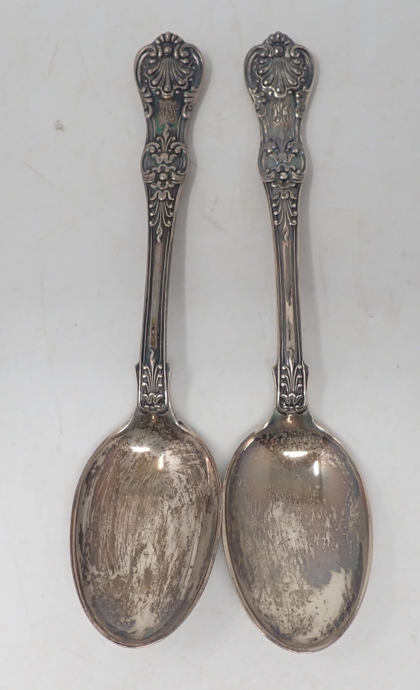 (2) 1885 Tiffany & Co Sterling Silver Spoons: Approx 5 3/4" long and weigh approx 88 grams. Shipping available