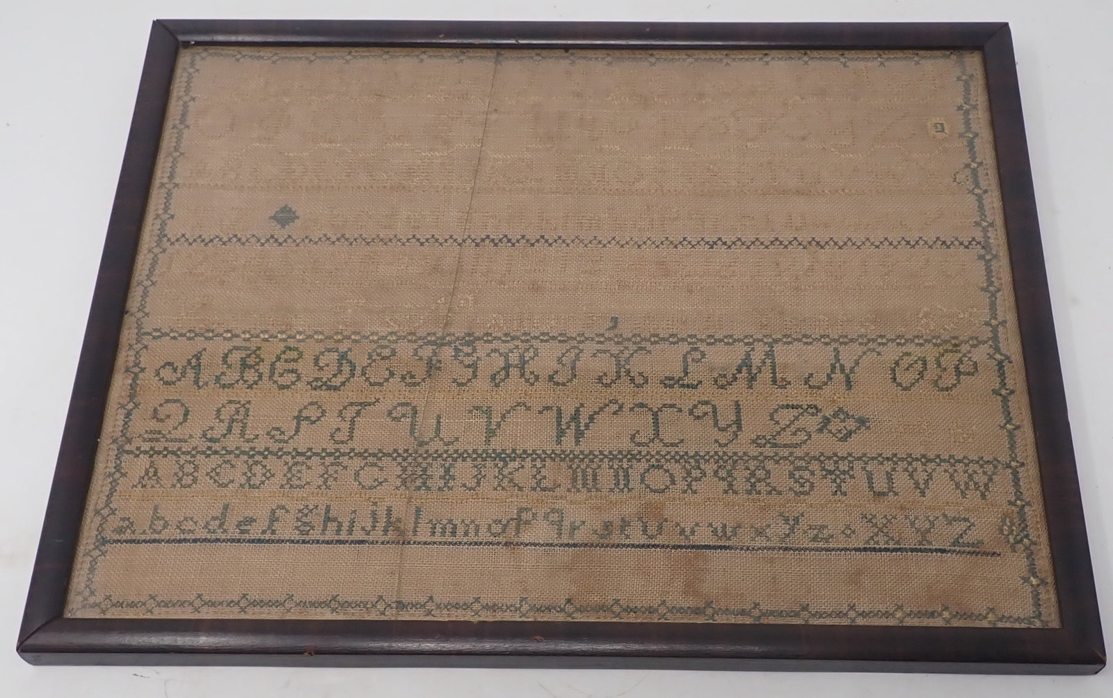 1877 Sampler: Apprx 11 1/4" x 14 1/2". Shipping available