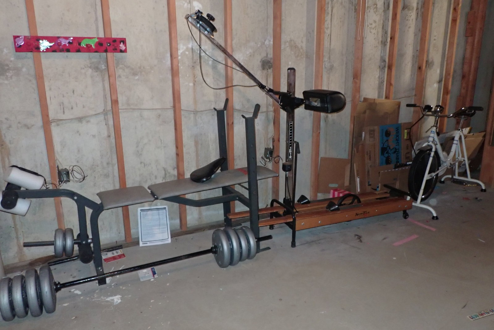 Weight Bench, NordicTrack, & Exercise Bike (1 of 4)