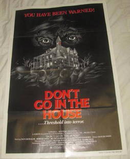 DON'T GO IN THE HOUSE DAN GRIMALDI POSTER: This is approx. 27" x 41" Has creases from being folded when stored. Copyright 1980 by Film Ventures Movie Poster